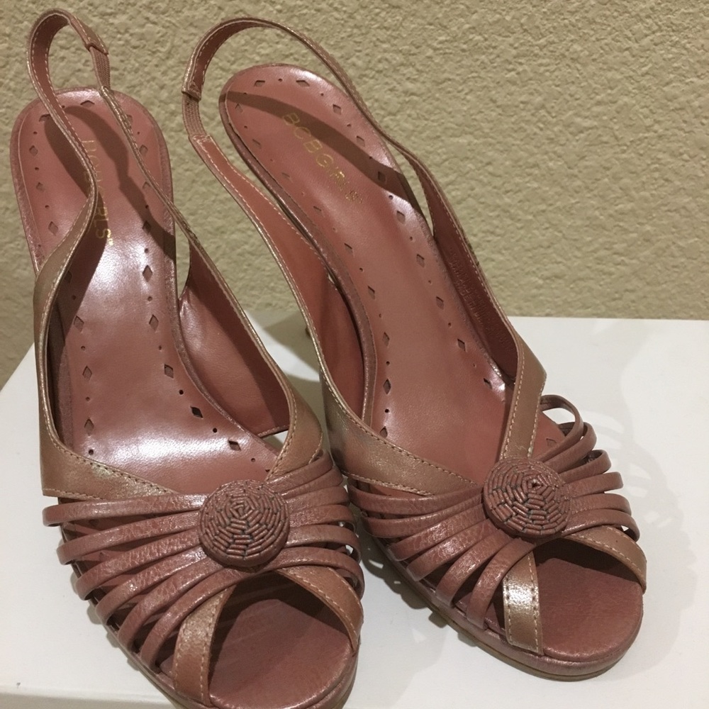 BCBGirls. Pink sling-back heels